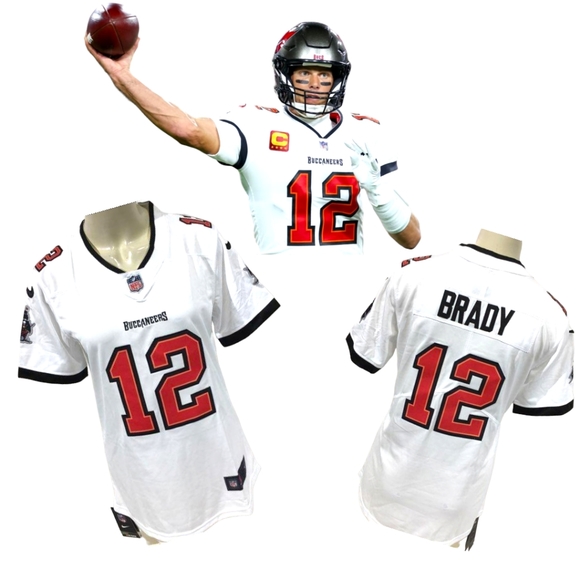 NFL Tops - Authentic NFL TOM BRADY #12 BUCCANEERS Women's Medium Jersey